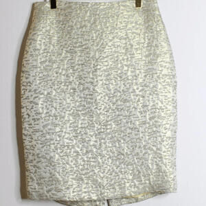 Worthington Gold Tinsel High Waist Pencil Skirt - Size 18